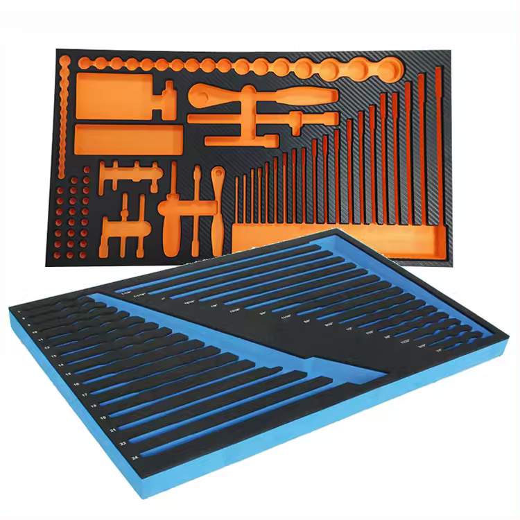 Упаковочный материал Paidu высокой плотности, упаковочная пена индивидуальной формы, черный цвет, гравировка, пена Eva для защитной упаковки