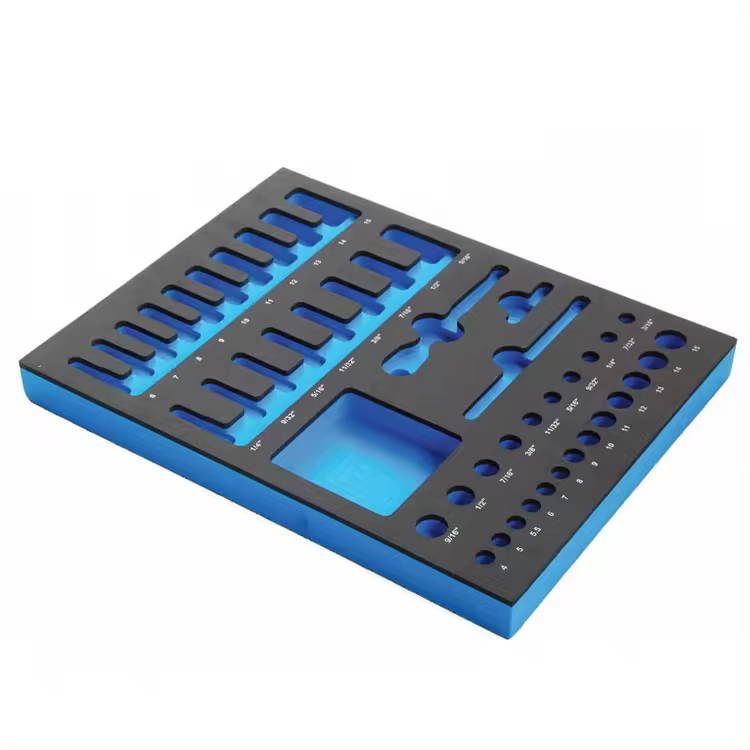 Упаковочный материал Paidu высокой плотности, упаковочная пена индивидуальной формы, черный цвет, гравировка, пена Eva для защитной упаковки